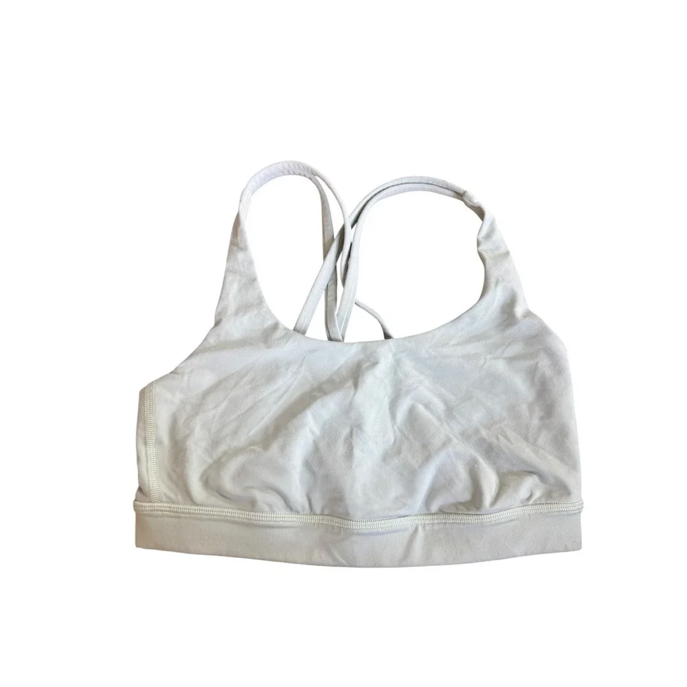 Lululemon Energy Bra Size 4 Light Support Yoga Workout Cross Back Light‎ Green
